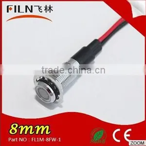 8mm Led Bulbs for Marine Navigation Red Signal Pilot Lamp 12v Indicator Light With Wire thumbnail-1