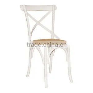 Shabby Furniture - Cross Back Chair With Rattan Seat Shabby thumbnail-1