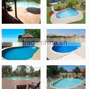 Waterproof Swimming Pool Plastic Liner / Blue Mosaic PVC Swimming Pool Liner thumbnail-6