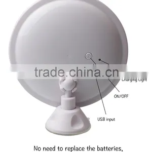 Rechargeable Bathroom Vanity Mirror,Shower and Bathroom Mirror With Rechargeable Lithium Battery,Lighted Makeup Mirror thumbnail-4