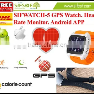 SIFWATCH-5 Heart Rate Monitoring Pedometer Watch With Android APP, Built in Battery, 2015 WiFi Watch Pedometer thumbnail-1