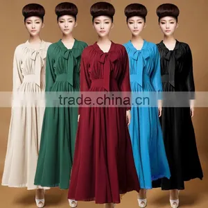 Wholesale EuropeanAmerican Lady Long Sleeved Long Dress With One Open Leg (LCHDS26) thumbnail-1