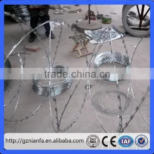 Galvanized Razor Wire Barbed Wire/cheap Galvanized Razor Barbed Wire Bto-22 30 Cbt-60 65(Guangzhou Factory) thumbnail-2