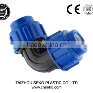 Irrigation Water Supply Equal Elbow 90 Degree pp Compression Fitting thumbnail-1