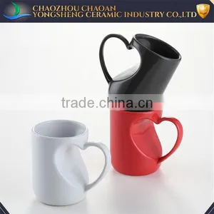 Wholesale Ceramic Mug With Loving Heart Design Handle thumbnail-1