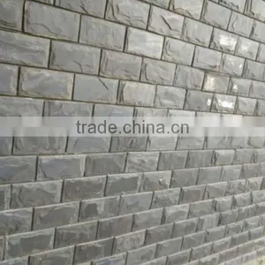 Black Slate Mushroom Stone Natural Surface Wall Cladding Floor Covering,Natural Decorative Stone Low Price thumbnail-3