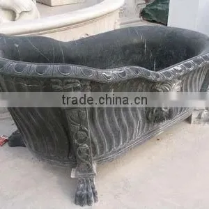 Black Marble Bathtub With Legs thumbnail-1