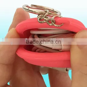 Keychain Silicoen Earphone Holder,earphone Cable Winde thumbnail-3