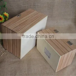 High Quality Natural Unfinished Luxury Wooden Gift Craft Box Wholesale thumbnail-3