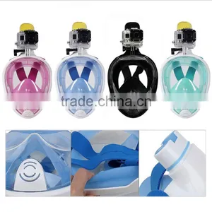 New Arrival Innovative Anti-Fog Dry Diving 180 Degree View Snorkeling Full Face Mask With Gopro Camera Gr10B thumbnail-1