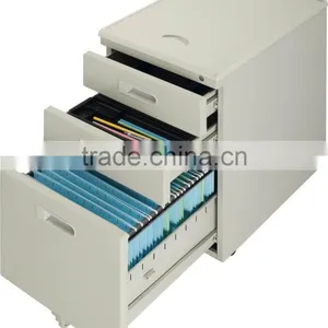 Mobile Pedestal BBF Steel Filing Cabinet 3 Drawer Movable Cabinet 3 Drawer Steel Wagon thumbnail-3