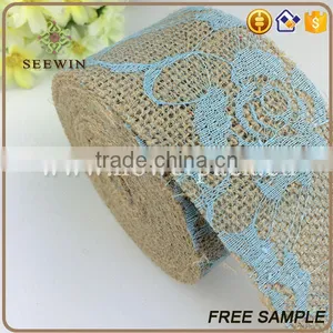 Trendy High Quality Lace Pattern Jute Ribbon thumbnail-3