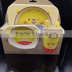 2016 Hot Sale Biodegradble Bamboo Fibre Kid's Dinner Set thumbnail-2