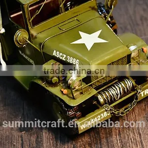 Metal Handmade Military Vehicle Old Car Model thumbnail-5