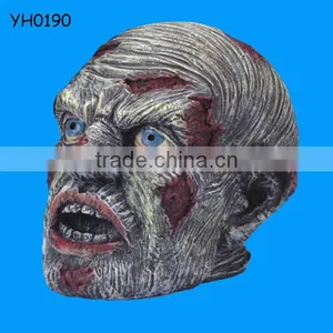 Newest Zombie Undead Head Fright Statue Resin Decorative Skull Head thumbnail-1
