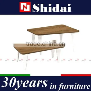 Modern MDF Wooden Coffee Table With Metal Legs TA113 thumbnail-3