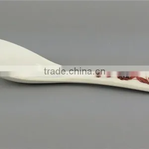 Melamine Flower Printing 5ml Small Best Plastic Chinese Soup Spoon thumbnail-2