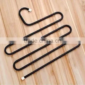 High Quality 5 Tiers S-shaped Multi Trousers Towels Hangers Wardrobe Metal Racks thumbnail-5