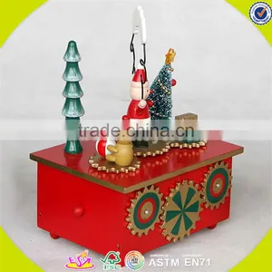 Wholesale Baby Wooden Musical Box Christmas Kids Wooden Musical Box Fashioned Wooden Musical Box W07B017A thumbnail-4