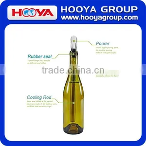 Wine Chiller 3-in-1 Stainless Steel Wine Bottle Cooler Stick Rapid Iceless Wine Chilling Rod With Aerator and Pourer thumbnail-1