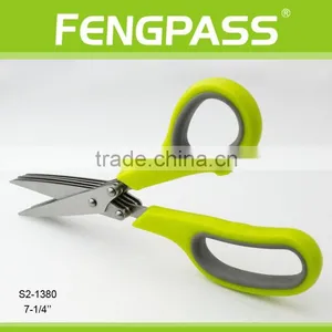 S2-1380 Hot Sell LFGB Standard Kitchen Cutting Multi- 5 Blades Herb Scissors thumbnail-2