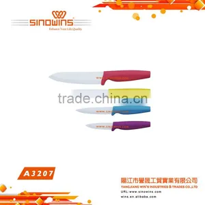 High Grade 4pcs Color Plastic Handle Ceramic Knife Set thumbnail-1