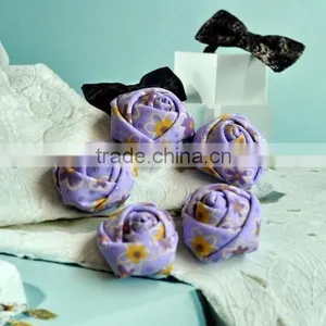 Colorful Satin Handmade Rose Flower Headband for Kids Hair Accessories thumbnail-2
