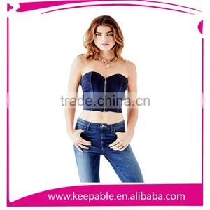 Hot Sale Women's Underwear Latex Waist Trainning Blue Sexy Lingerie Corset thumbnail-1