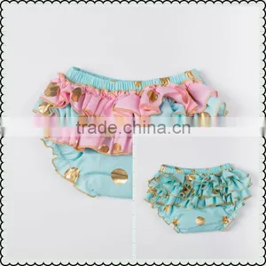 Hot Selling Baby Ruffle Cotton Diaper Cover Toddler Infants Bloomers Baby Solid Panties Bloomer Kids Bloomers thumbnail-1