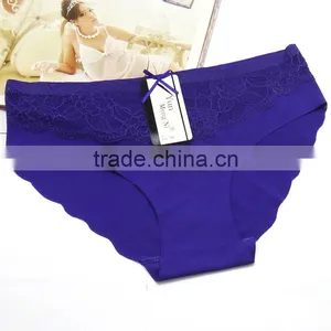 Ice Silk Seamless Lingerie Front Sexy Lace Women's Panties Smooth Soft Ladies Panties thumbnail-4