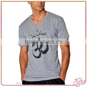 Promotion High Quality New Design V Neck Men Cotton Fashion T Shirt Wholesale thumbnail-1