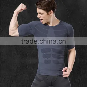 Seamless Gym Apparel Men T-shirt Print Short Sleeves With Comfortable Wicking Fibres Feature From Fujian thumbnail-2