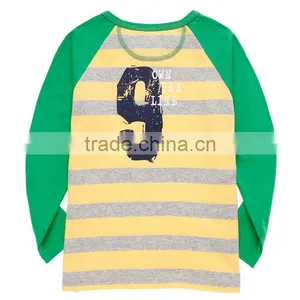Half Open Collar Cotton t Shirt With Raglan Sleeves thumbnail-5