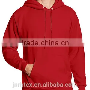 Cotton Polyester Plain Hoodies With Pocket thumbnail-2