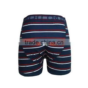 Men Underwear Sexy Custom Boxer Briefs for Men Striped Underwear thumbnail-3