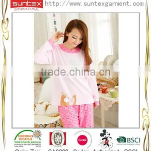 Made In China Long Sleeve Women's Dresses Fashion Ladies Pajama Set thumbnail-1