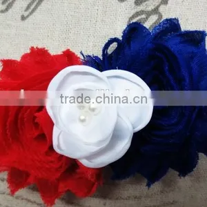 Boutique Girls 4th of July Headband Wholesale, Shabby Flower Headband Artificial thumbnail-4