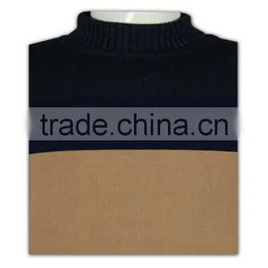 ISO9001/BSCI Manufature OEM Service 100%cotton Mens High Collar Sweaters thumbnail-5