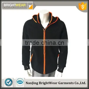Men's Contrast hi Vis Berber Fleece Zipper up Long Sleeve Sweatshirt thumbnail-1