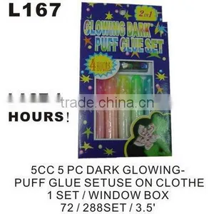 L167 DARK GLOWING- PUFF GLUE SETUSE ON CLOTHE thumbnail-1