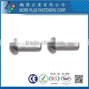 Taiwan Stainless Steel 18-8 Chrome Plated Steel Nickel Plated Steel Copper Brass DIN6791 DIN660 Semi-Tubular and Solid Rivet thumbnail-4