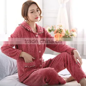 Simple Style Fleece Women Pajamas Hot Selling Home thumbnail-1