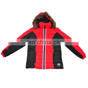 Men's 100 Polyester Padded Jackets With Fur Hood thumbnail-1