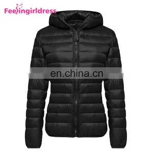 Best Selling Winter Ultra Light Red Women Goose Down Jacket For Winter thumbnail-4