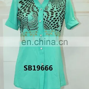Cheap Wholesale Fitness Apparel Best Selling V-neck Women Jersey Tshirts Clothing Manufacturer thumbnail-4