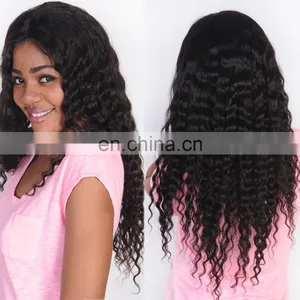 Human Hair Glueless Lace Front Wig Mongolian Kinky Curly Hair Wigs thumbnail-1