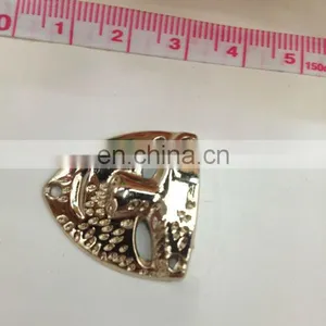Hot Sell Gold Mask Metal Garment Accessories Sew on or Pin on or Nail on Clothing Bags or Shoes thumbnail-1