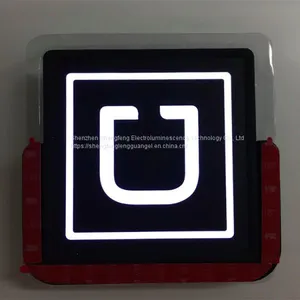 12 x 12cm Chargeable LED Light Car Sticker for UBER LYFT Car Service thumbnail-2