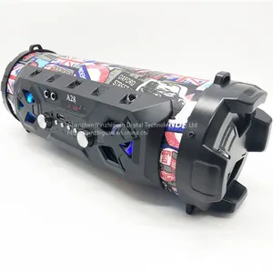 Ultra Bass 5 Inch Bazooka Style Surround Blue Tooth Wireless Powered Speaker With LED Lights thumbnail-1