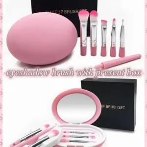 5pcs Travel Portable Eyes Brush Set Makeup Brush Set for Eyes With Box thumbnail-1